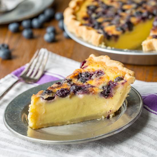 Blueberry Buttermilk Pie - Recipe photo by Savingroomfordessert