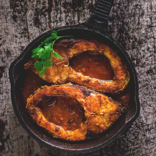 Coriander Fish Curry - Recipe photo by MyCookingCanvas