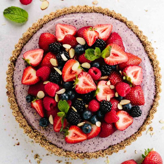 Berry Tart with Blueberry Yogurt - Recipe photo by Jessica Gavin