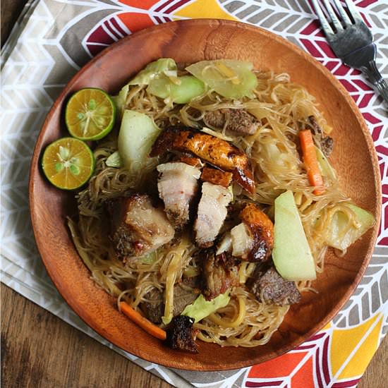 Pancit MikiBihon with Lechon Belly - Recipe photo by peachkins