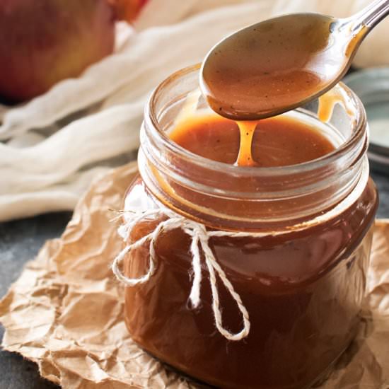 Browned Butter Salted Caramel Sauce - Recipe photo by The Chunky Chef