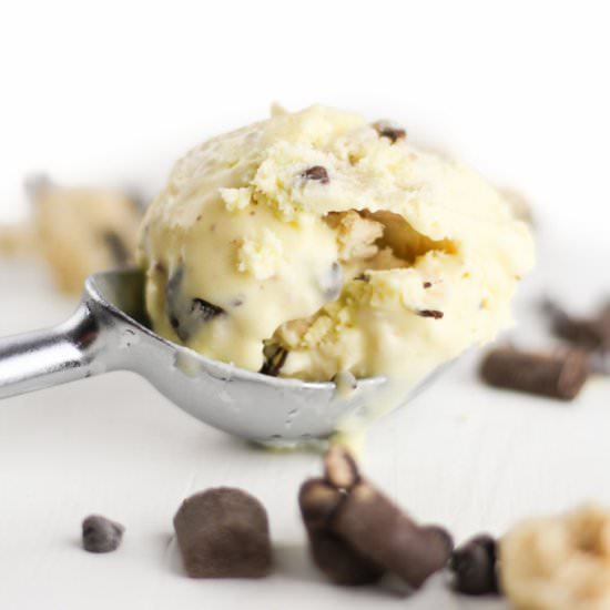 No-Churn Cookie Dough Ice Cream - Recipe photo by veggiebalance