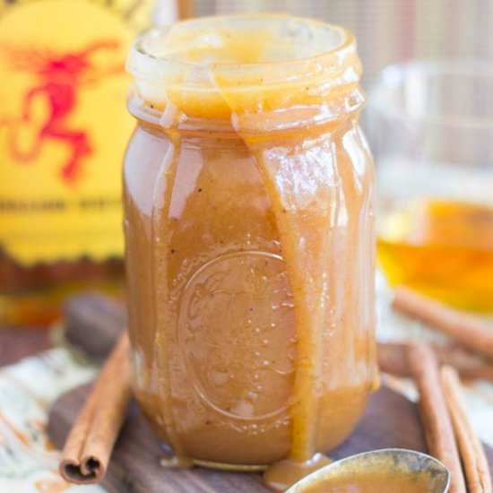 Fireball Whiskey Caramel Sauce - Recipe photo by thegoldlininggirl