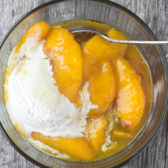 Bourbon Fried Peaches - Recipe photo by theviewfromgreatisland