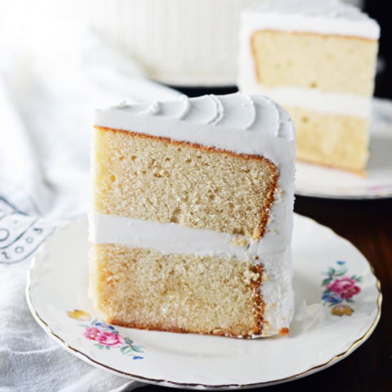 White Almond Cake - Recipe photo by TheCakeChica