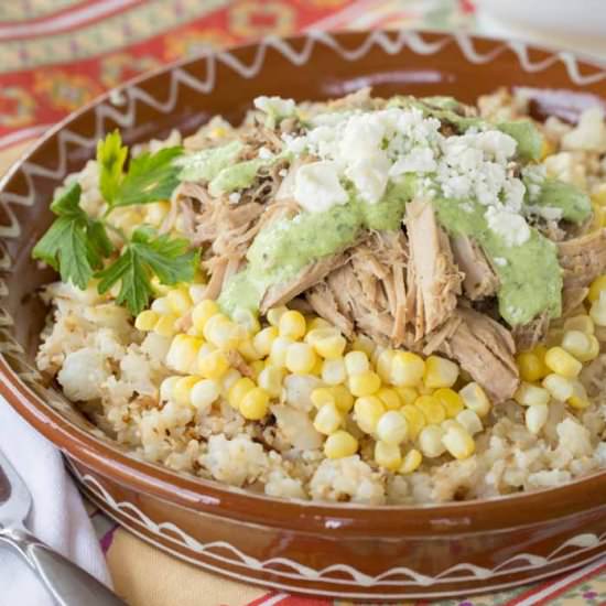 Slow Cooker Pulled Pork Cauli Rice - Recipe photo by cupcakesandkalechips