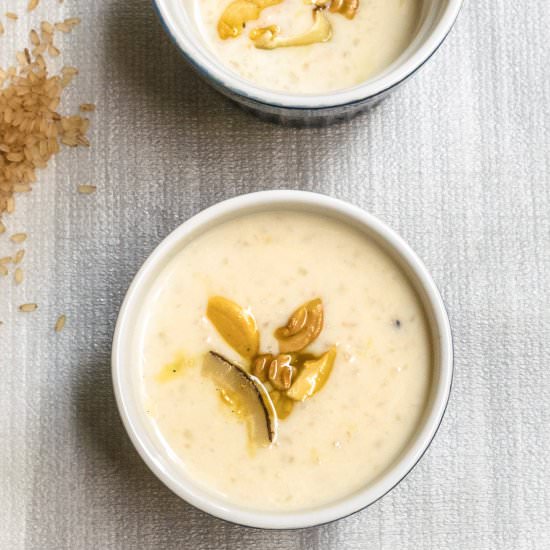 Paal Payasam or Milk and Rice Kheer - Recipe photo by dimpieekitchen