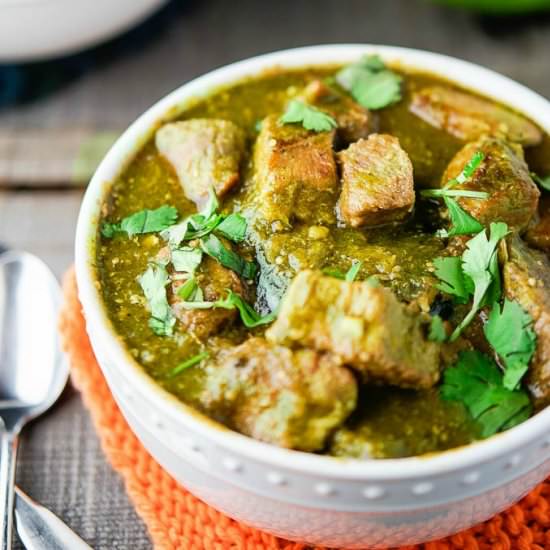 Hatch Pork Chile Verde - Recipe photo by Four to Cook For