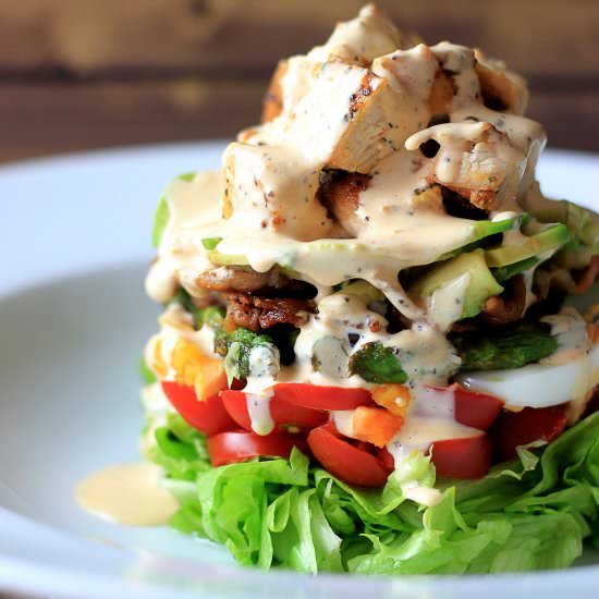 Paleo Cobb Salad & Ranch Dressing - Recipe photo by My PCOS Kitchen