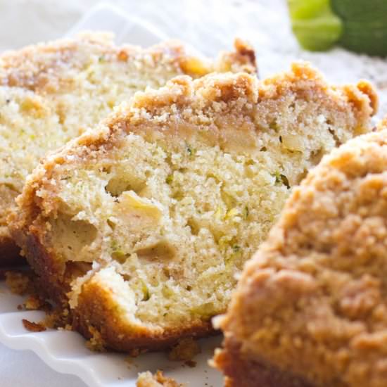 Zucchini Apple Crumb Bread - Recipe photo by a latte food