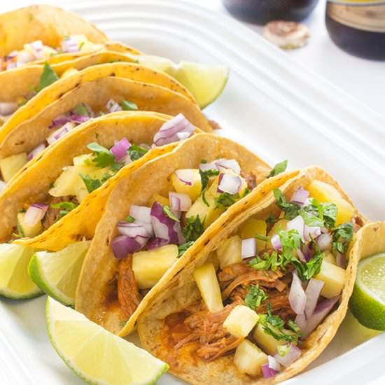 Slow Cooker Tacos al Pastor - Recipe photo by thelemonbowl