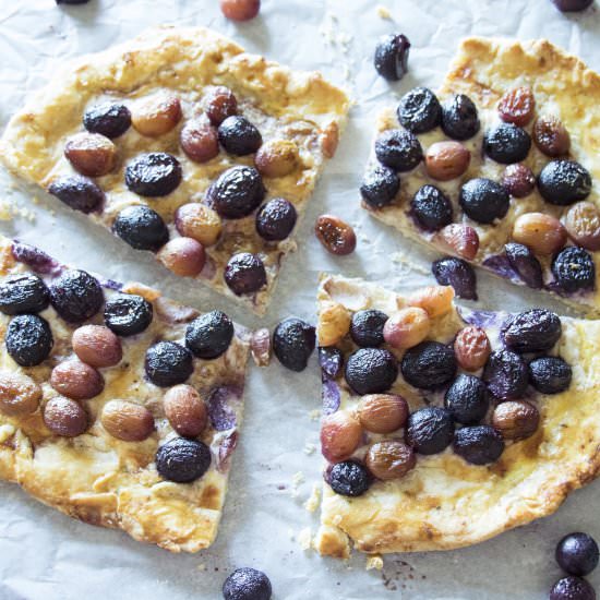 Roasted Grape & Goat Cheese Tart - Recipe photo by TheSaltyMarshmallow