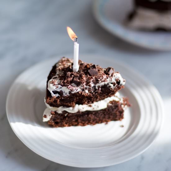 Chocolate Cake with Nougat Frosting - Recipe photo by mondomulia