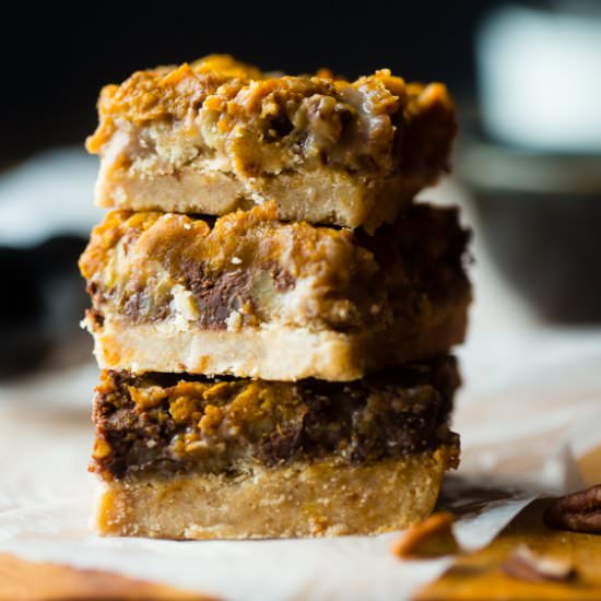 Paleo Pumpkin Magic Cookie Bars - Recipe photo by foodfaithfitness