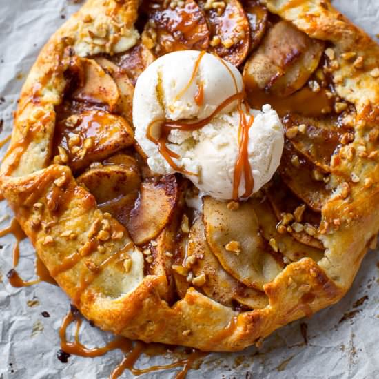Salted Caramel Apple Galette - Recipe photo by sallysbakingaddiction