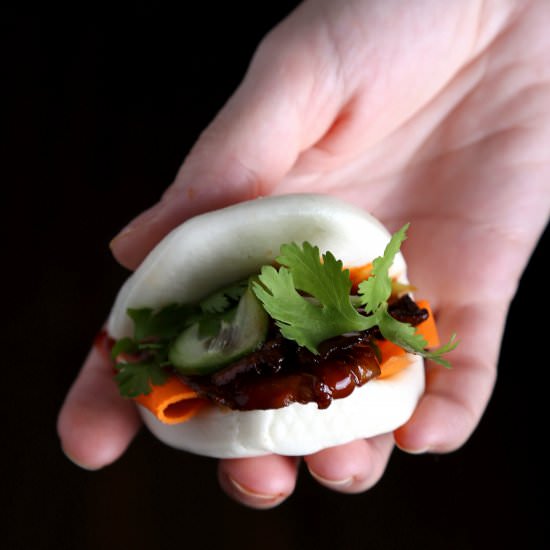 Pressed "Pork" Buns - Recipe photo by olivesfordinner