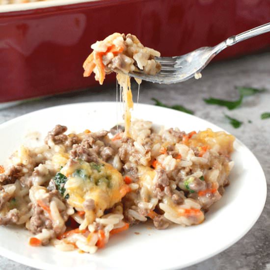 Cheesy Ground Beef & Rice Casserole - Recipe photo by foodlovinfamily