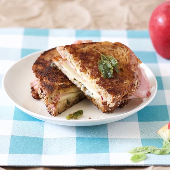 Ham, Gruyere and Apple Panini - Recipe photo by Wineandawoodenspoon