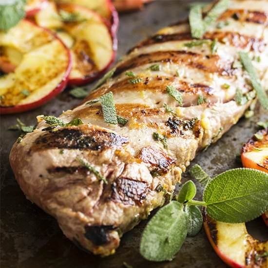 Grilled Pork Tenderloin & Apples - Recipe photo by justalittlebitofbacon