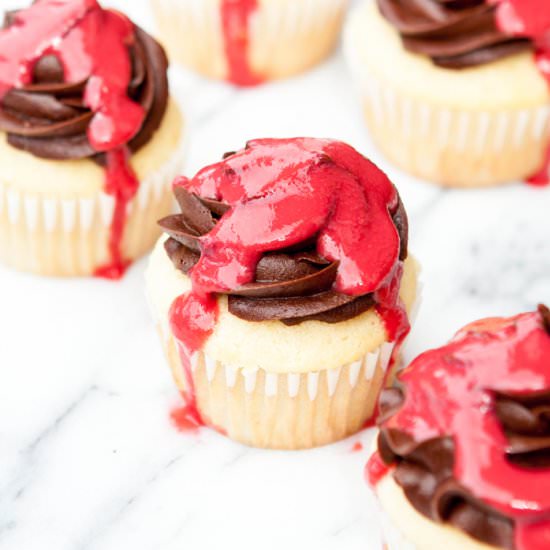 Chocolate Raspberry Cupcakes - Recipe photo by goodlifeeats
