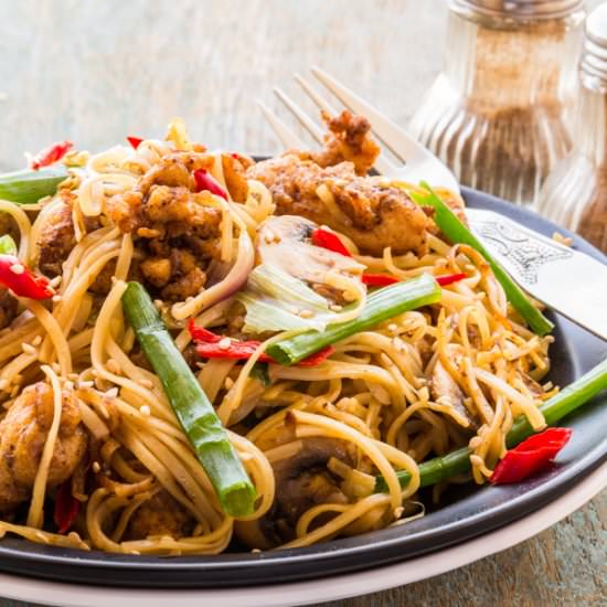 Stir Fried Chicken Noodles - Recipe photo by Priyanka DK