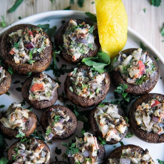 Crab-Stuffed Mushrooms - Recipe photo by PaleoLeap