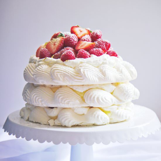 Lemon Berry Pavlova - Recipe photo by Rachelsally