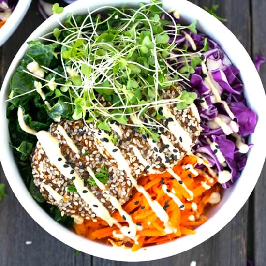 Falafel Buddha Bowls (Raw,Vegan) - Recipe photo by Raw Revive