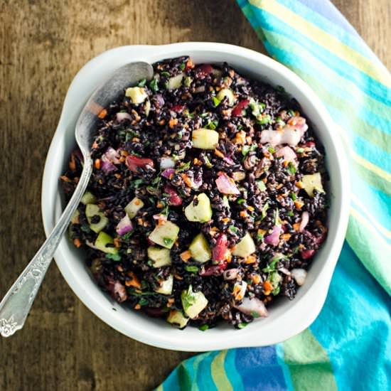 Black Rice Veggie Salad - Recipe photo by VeggiePrimer