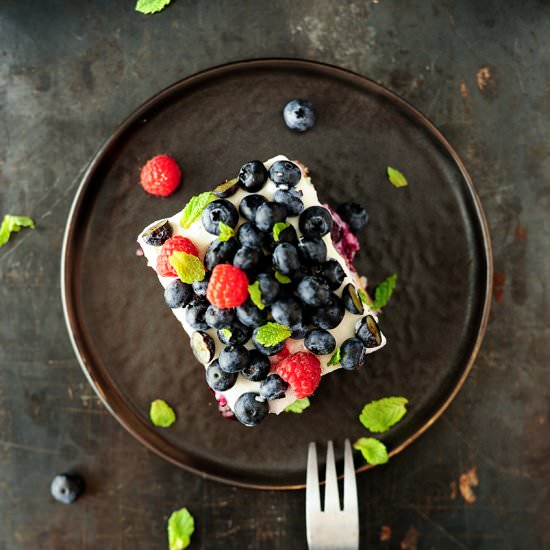 Blueberry Tiramisu with Prosecco - Recipe photo by servingdumplings