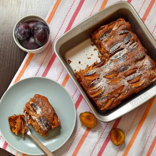 Spelt Olive Oil Yogurt Plum Cake - Recipe photo by naturalfitdiet