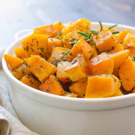 Oven-Roasted Butternut Squash - Recipe photo by garlic and zest