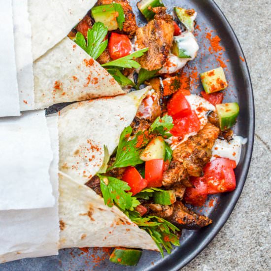 Chicken Shawarma Wrap - Recipe photo by vidiberg