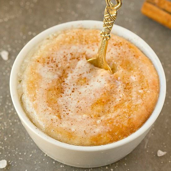 1 Minute Cinnamon Roll Mug Cake - Recipe photo by thebigmansworld