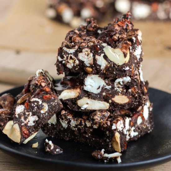 Dark Chocolate Rocky Road Slice - Recipe photo by chloemoir_nutrition
