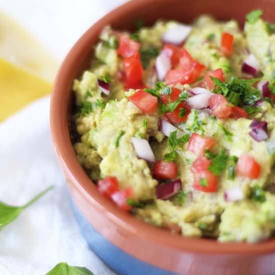 Mediterranean Chickpea Guacamole - Recipe photo by thymeandtoast