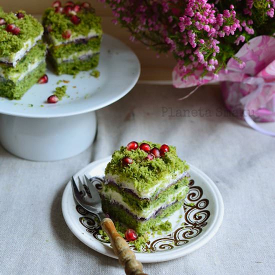 Forest Moss Cake with Cream - Recipe photo by planetasmaku