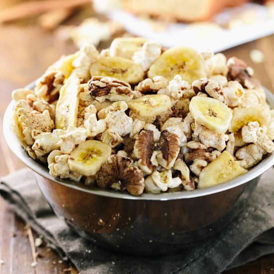 Banana Bread Flavored Popcorn Snack - Recipe photo by Jessica Gavin