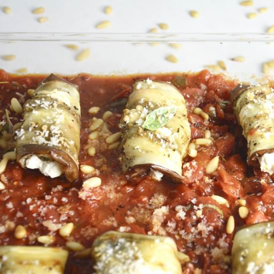 Eggplant Involtini (Vegan) - Recipe photo by Pralines and Greens