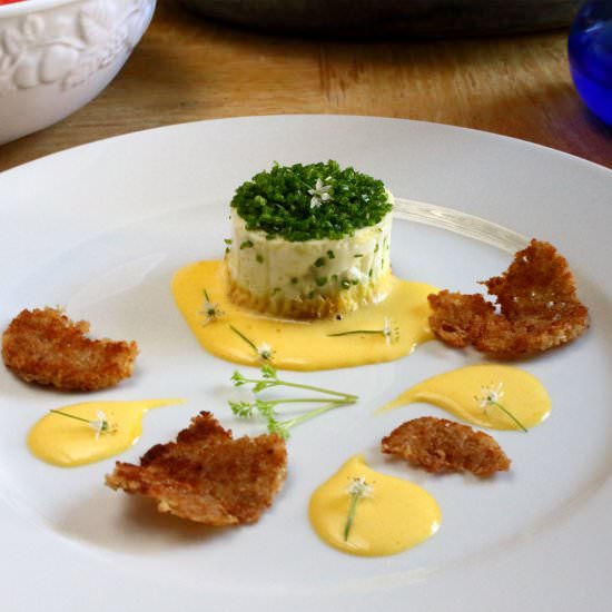 Baked Egg with Whole-Wheat Tuiles - Recipe photo by epicurestable