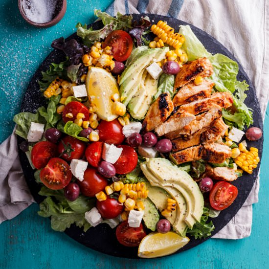 Peri-peri chicken salad - Recipe photo by Simply Delicious