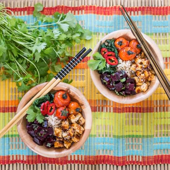 Crispy Tofu Rice Bowl - Recipe photo by HedgeComber