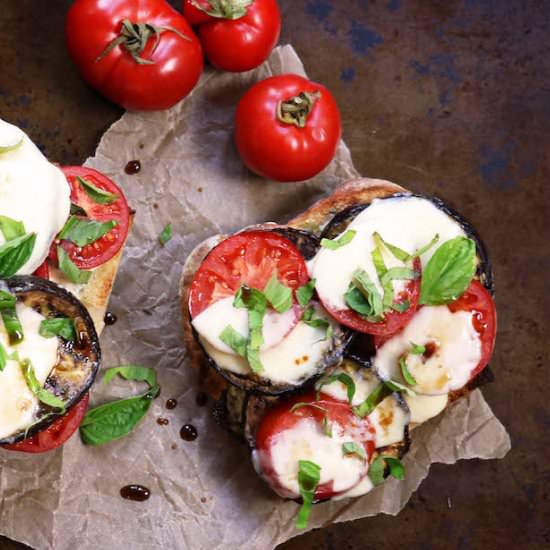 Grilled Eggplant 'n Tomato Sandwich - Recipe photo by susanstable