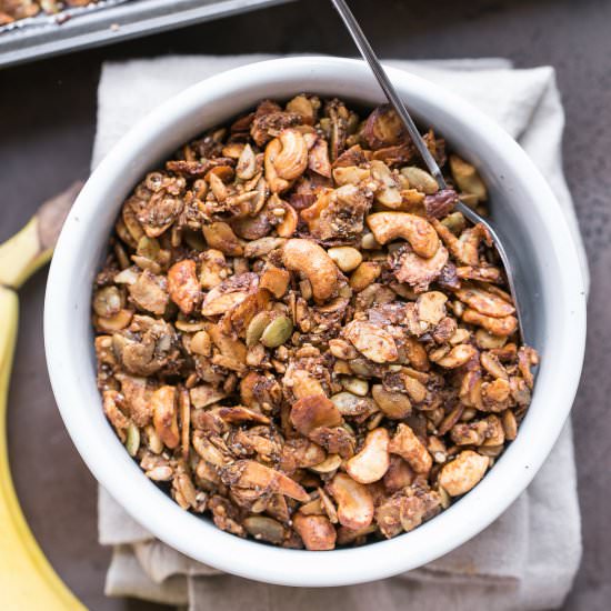 Banana Almond Grain Free Granola - Recipe photo by bakerita
