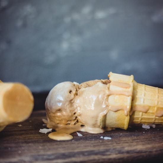 No-Churn Sea Salt Coffee Ice Cream - Recipe photo by fromscratchmostly