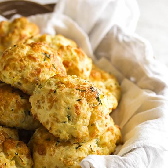 Zucchini Cheddar Biscuits - Recipe photo by justalittlebitofbacon
