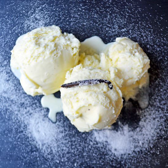 Homemade Vanilla Bean Ice Cream - Recipe photo by Modern Honey