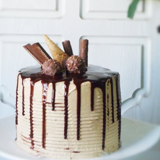 Checkerboard cake - Recipe photo by nusrath