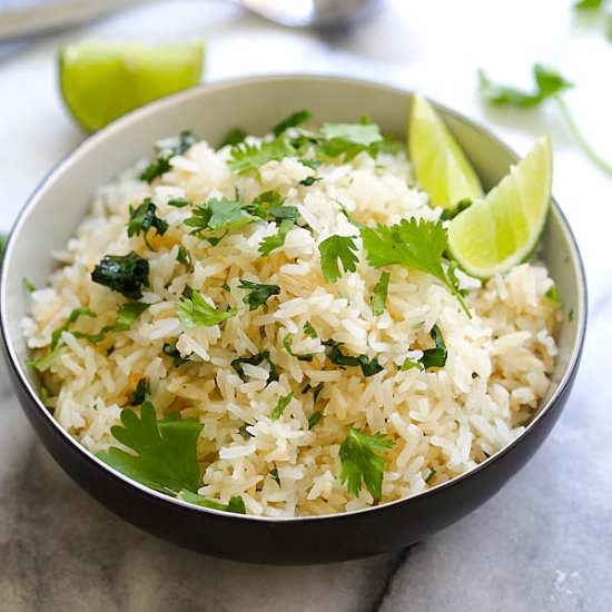 Cilantro Lime Rice - Recipe photo by rasamalaysia
