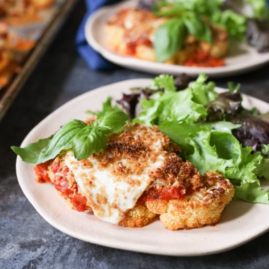 Roasted Cauliflower Parmesan - Recipe photo by domesticateme